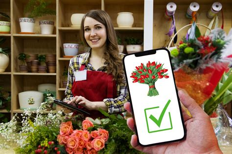 ordering flowers for delivery.